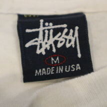 90s USA製 紺タグ STUSSY Tシャツ M ホワイト 龍 ドラゴン SSリンク ロゴ 両面プリント オールド ステューシー ヴィンテージ_画像4