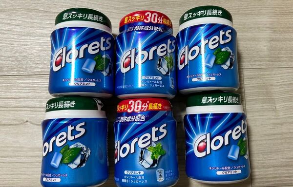 クロレッツ XP クリアミント ボトル 粒 140g×6個