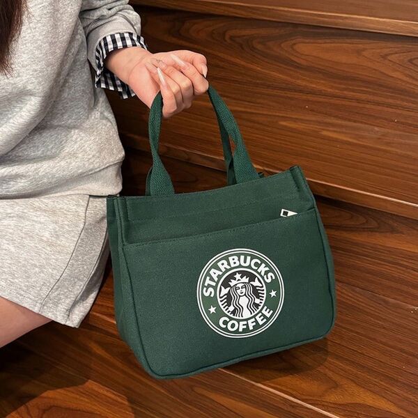 入荷 大人気 スターバックス トートバッグ 緑 翌日発送 大容量 新品未使用