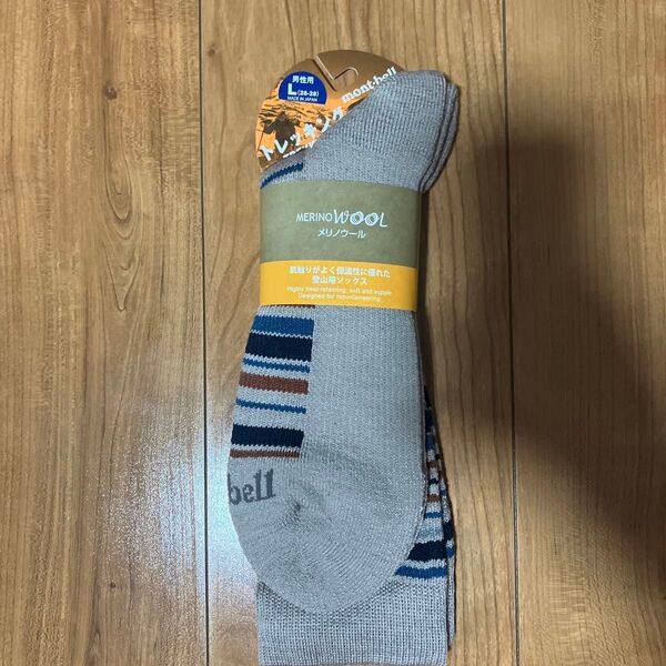 モンベル mont-bell 靴下 ソックス メリノウール トレッキング ソックス Men's Lサイズ 26-28cm 登山