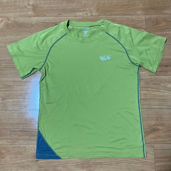 マウンテンハードウェア MOUNTAIN HARDWEAR 半袖Tシャツ 速乾 黄土色イエロー メンズ 登山 アウトドアスポーツ