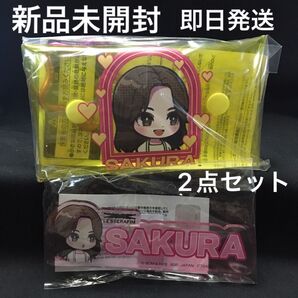LE SSERAFIM きゅるぽっぷん クリアポーチ アクリルネームバッジ SAKURA 2点セット