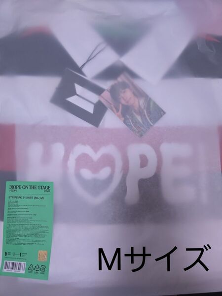 BTS j-hope ストライプ Tシャツ 未開封 トレカ付き HOPE ON THE STAGE FINAL Mサイズ