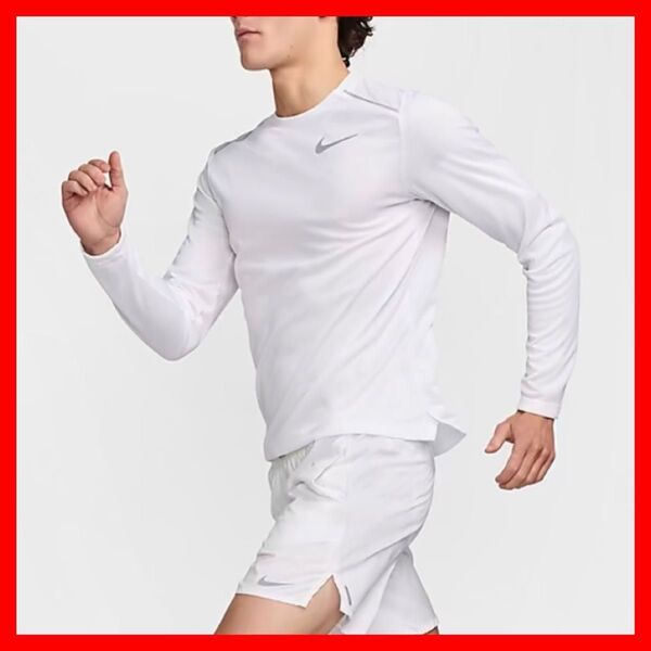 【タグ付き】NIKE ナイキ Dri-FIT マイラー メンズ トップス ロングスリーブ 長袖 ホワイト 白 M ランニング