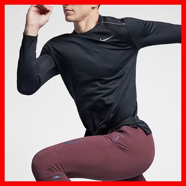 【タグ付き】NIKE ナイキ Dri-FIT マイラー メンズ トップス ロングスリーブ 長袖 ブラック 黒 M ランニング