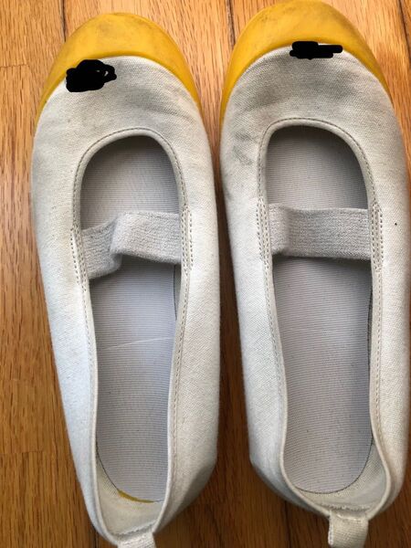 上履き 体育館シューズ 中古 女の子 22センチ 黄色 コメント不要 スクールシューズ
