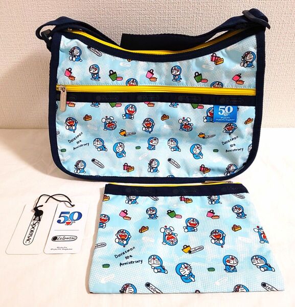 ドラえもん◆LeSportsac◆Classic Hoboポーチ付◆新品◆ショルダーバッグ