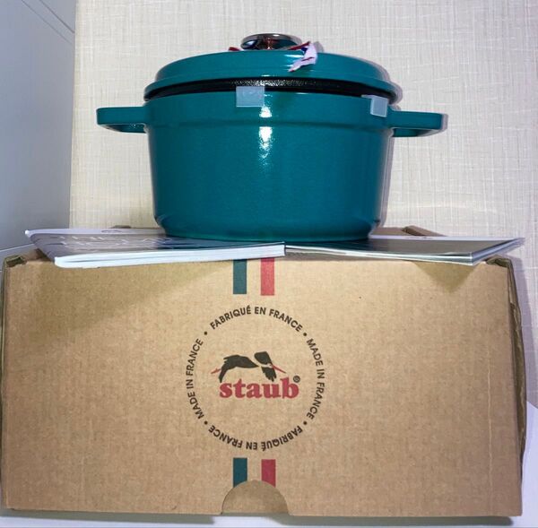 STAUB ストウブ ピコ ココット ラウンド16cm ミント 両手鍋