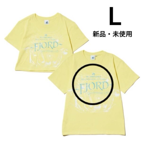 Mrs. GREEN APPLE ミセスグリーンアップル ミセス FJORD フィヨルド グリッターロゴTシャツ L イエロー