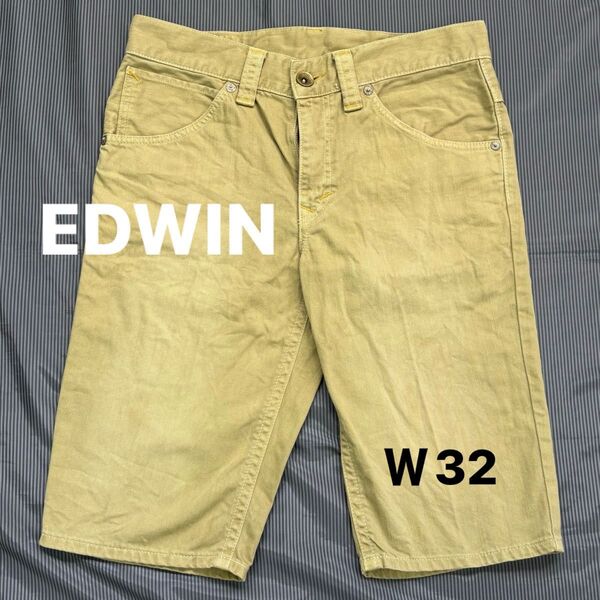 【JJL47】EDWIN チノハーフパンツ4557 W32エドウィン