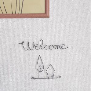 ワイヤーアート ワイヤークラフト ~welcome&お家~ 壁飾り ハンドメイド