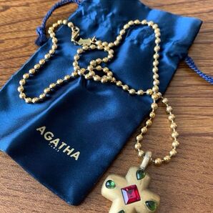 アガタ パリ AGATHA クロス 十字架 チェーン ネックレス ゴールド ゴールド系