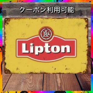 【ブリキ看板】リプトン Lipton 紅茶 アメリカン雑貨 ヴィンテージ