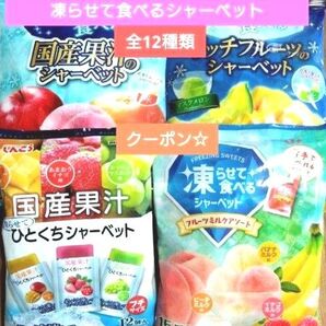 ☆全12種類☆凍らせて食べるシャーベット【4袋 合計57個】 ★特価★おりがみ1枚 ②