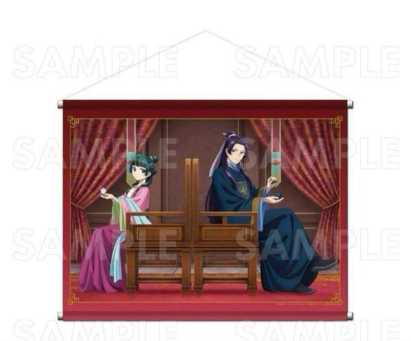 新品未使用薬屋のひとりごと B2タペストリー【猫猫&壬氏】 描き下ろしB2タペストリー