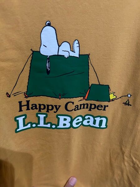 L.L.Bean PEANUTS コラボTシャツ スヌーピー Mサイズ イエロー