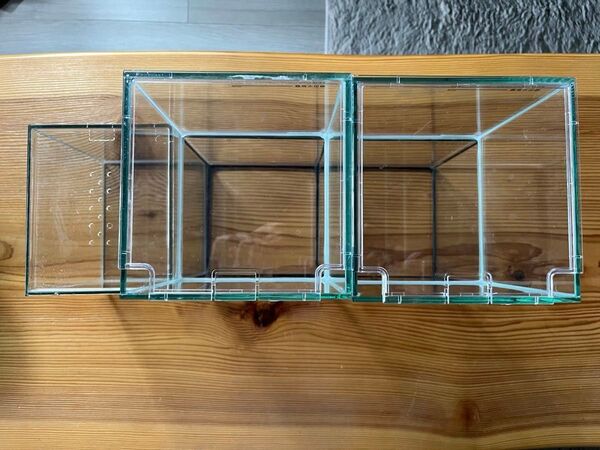 コトブキレグラス15センチキューブ2個蓋無し 水作コレクションケースL 計5個