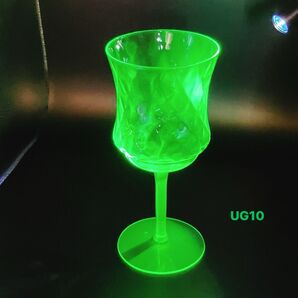 ウランガラス ワインゴブレット ワイングラス ウラン ヴァセリン ワセリン ディプレッション グラス ガラス アンティーク 大正