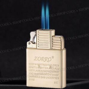 ZORRO 純正 交換用 ツインターボ インサイドユニット ジェット型 ダブルバーナー ターボライター Wターボ ゴールド 金