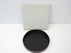 *YC2001 unused goods O-Bon tray tray tea utensils circle tray round . tea utensils Japanese style simple Showa Retro free shipping *