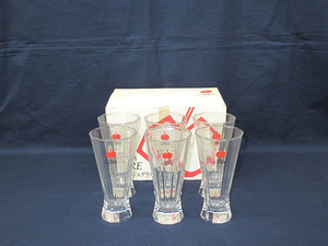 ★YC2011　未使用品　NIKKA CIDRE　ニューシードルグラス　6客セット　シードル　グラス　APPLE　酒器　コップ　タンブラー　送料無料★