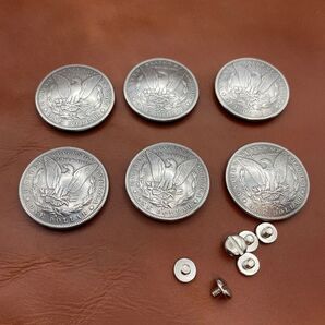 特大 大型 イーグルコンチョ 6個セット ネジ式