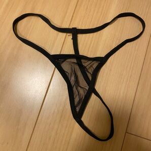 Tバック ショーツ シースルー 新品未使用 パンティ M 下着 黒 ブラック