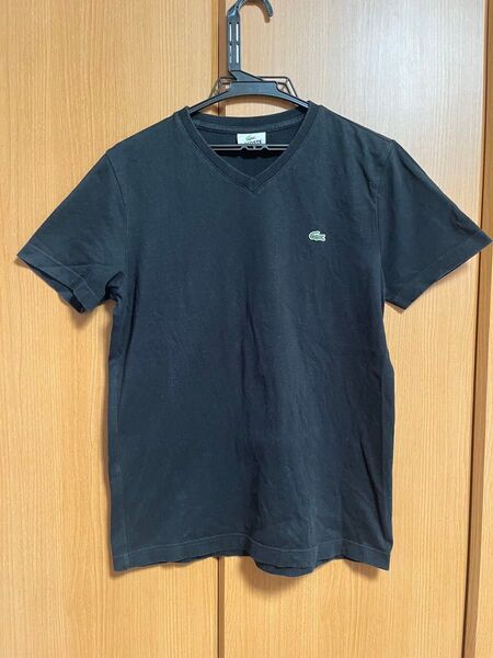LACOSTE ラコステ 半袖VネックTシャツ ブラック サイズ3(Mサイズ)