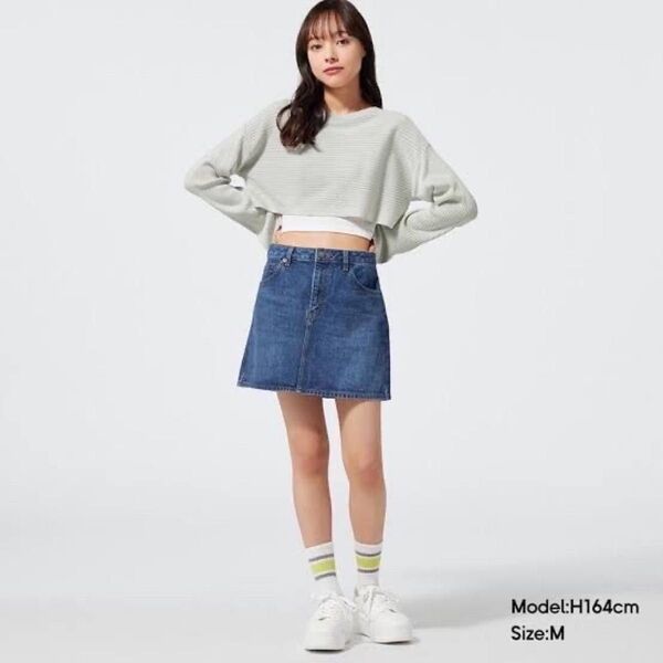 【GU】デニムスカート Mサイズ ミニスカート