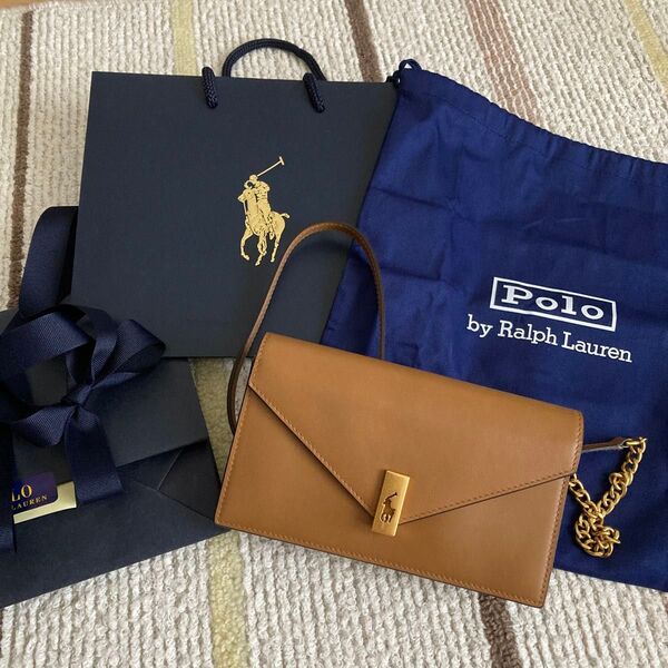 Polo Ralph Lauren ショルダーバッグ キャメル チェーン ウォレット&バッグ
