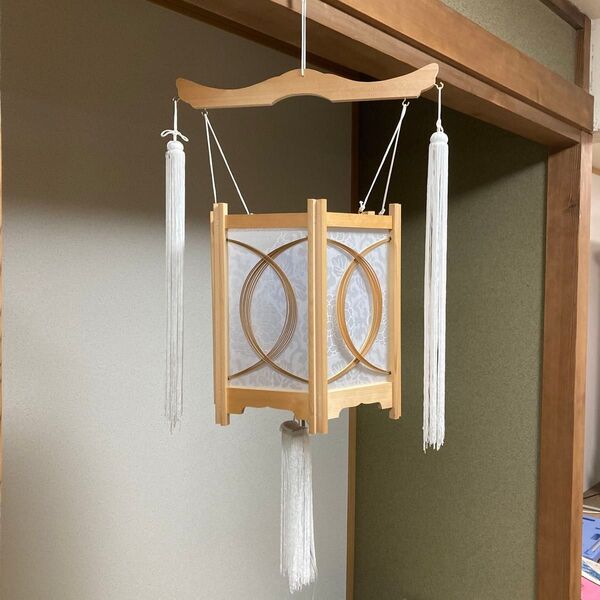 吊り 盆ちょうちん 上変形六角形 回転灯 訳あり