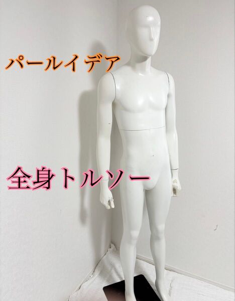 パールイデア 男性 全身トルソー マネキン 白 高さ調整可能 ディスプレイ