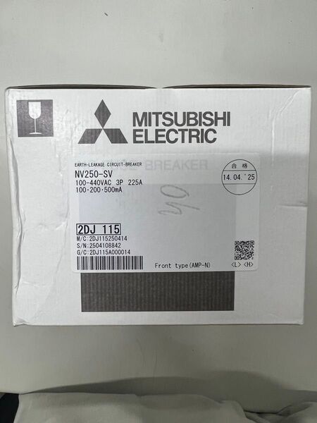 MITSUBISHI NV250-SV 3P 225A 100-440V 1.2.500MA□漏電遮断器/NF-Sクラス(汎用品)
