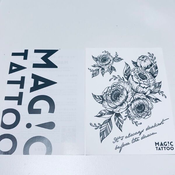 タトゥー シール 2週間で消えるタトゥー ジャグア タトゥーシール 花 かわいい 防水 入れ墨シール 長持ち レディース