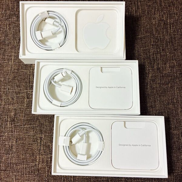 【新品未使用】Apple付属 純正ライトニング充電ケーブル(タイプC)3本セット
