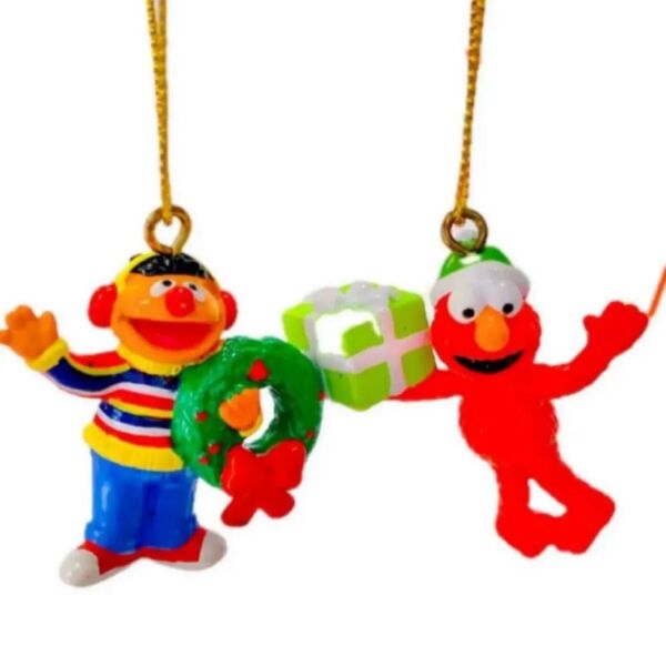 vintage SESAME STREET セサミストリート クリスマス オーナメント 2個セット ツリー おもちゃ 雑貨