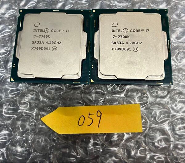059:Intel Core i7-7700K 4.20GHz SR33A CPU 計2個