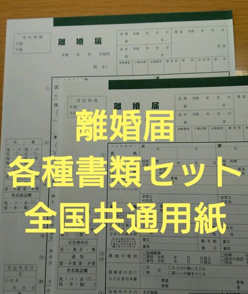 離婚届2部 記入方法見本 法令用紙 全国共通用紙 a83