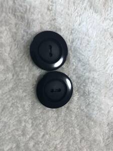 117 黑　ボタン　２個セット　約20㍉　未使用品　手芸　裁縫　