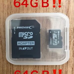 microSDカード 64GB (SDカードとしても使用可能!)