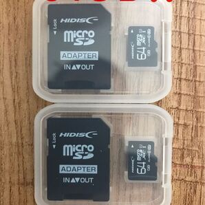 microSDカード 64GB【2個セット】(SDカードとしても使用可能!)