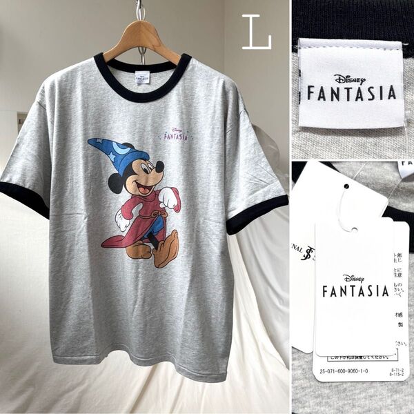新品 ミッキー マウス FANTASIA ファンタジア ジャーナルスタンダード 別注 蓄光プリント Tシャツ L リンガーT