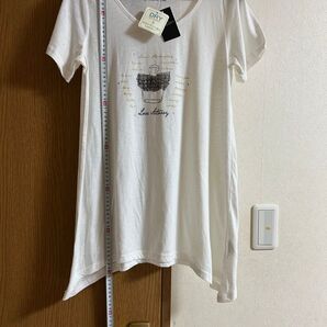 ロングTシャツ チュニック ホワイト 新品 未使用