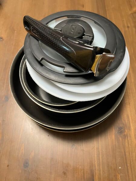 中古品★ T-fal インゲンIO フライパン ソースパン 9点セット