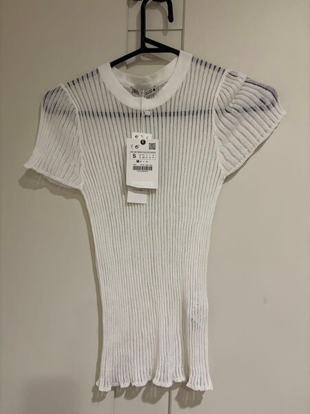 ZARA シースルーカットソー S size 未使用品