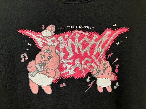 新品 おぱんちゅうさぎ パジャマ 寝巻き ルームワンピース ブラック 長袖 ロング ルームウェア 部屋着