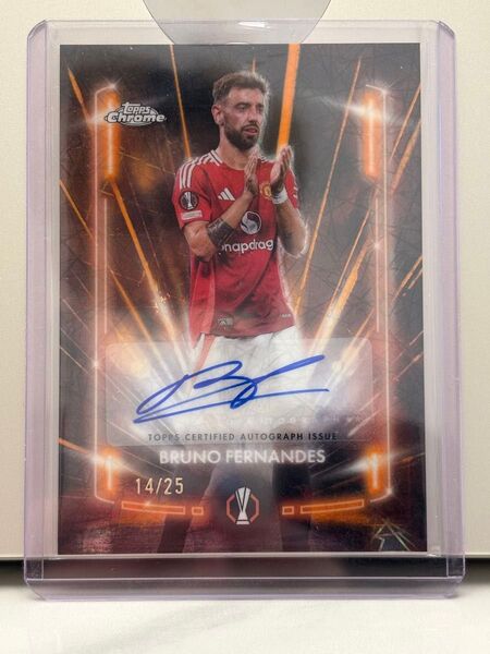 ブルーノ・フェルナンデス 直筆サインカード Topps Chrome 25シリ