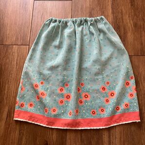 スカート 花柄 ウエストゴム 140cm