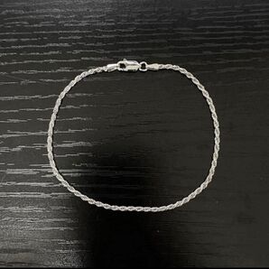 シルバー925 ブレスレット ロープチェーン20cm