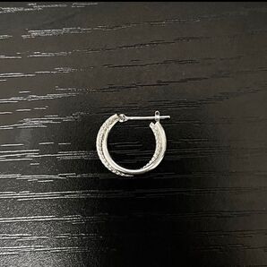 K14 14金 ホワイトゴールド フープピアス16mm